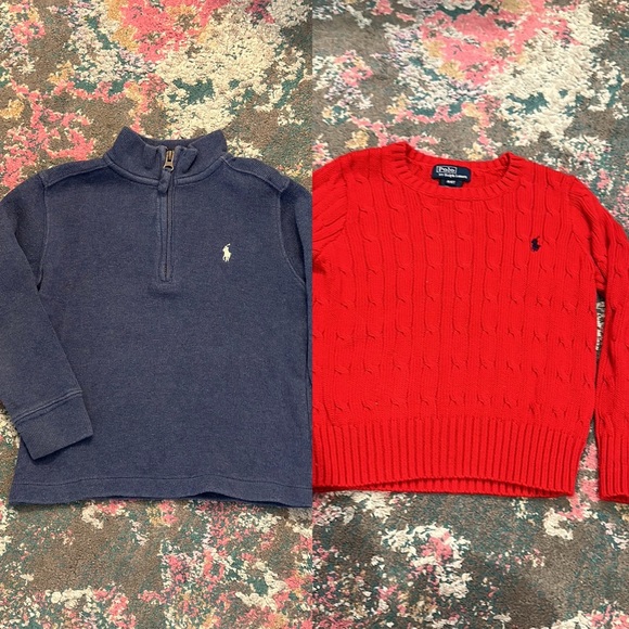 Polo Ralph Lauren Other - ✨2 Ralph Lauren Boys Half Zip Sweatshirt Sweater size 4
